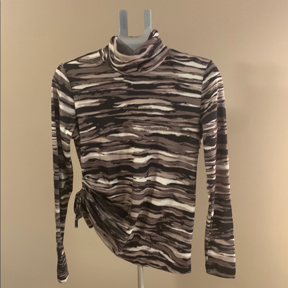 b new york Earthy Turtleneck Top large long sleeves